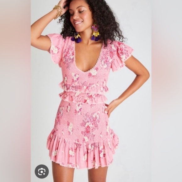 LoveShackFancy Sonora in Raspberry Sz XXS - Picture 1 of 3